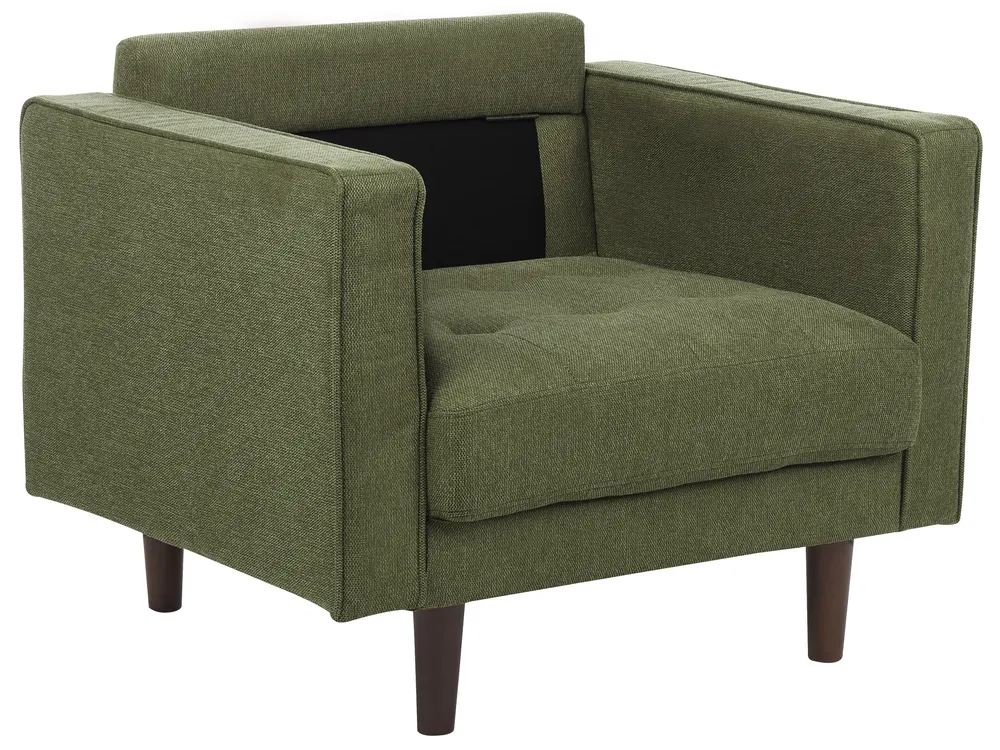 Living Room Set 6 Seater NURMO Fabric Dark Green_896059