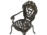 Garden Dining Set 4 Seater SAPRI with Parasol (16 Options) Metal Dark Brown_863963