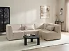 Moduulikulmasohva 4-istuttava LEMVIG Vakosametti Beige Vasen
