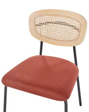 Set of 2 Dining Chairs MAYETTA Rattan Orange_925923