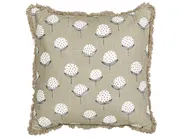 Set of 2 Decorative Cushions PSILOTALES 45 x 45 cm Cotton Beige Floral Pattern_892886