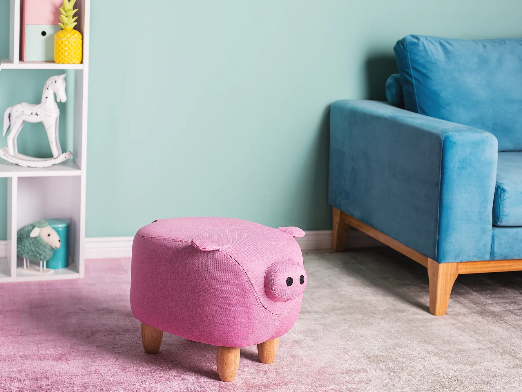 Djurpuff PIGGY Gris Rosa_710647