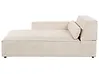 Right-Hand Chaise Longue HELLNAR Velvet Light Beige