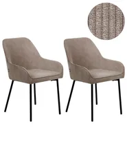 Set med 2 matstolar LOVERNA Manchester Beige_963156