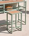 Garden Bar Chair AVETRANA Metal Light Green