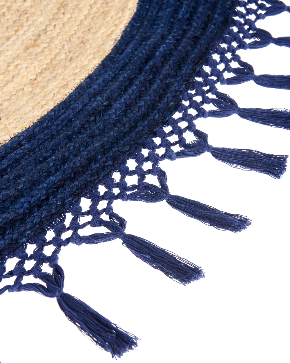 Rug MARTS Dark Blue ø 200 cm Jute_958873