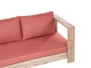 Garden Corner Sofa 5 Seater MARETTIMO Certified Acacia Wood Red Left Hand_1081698