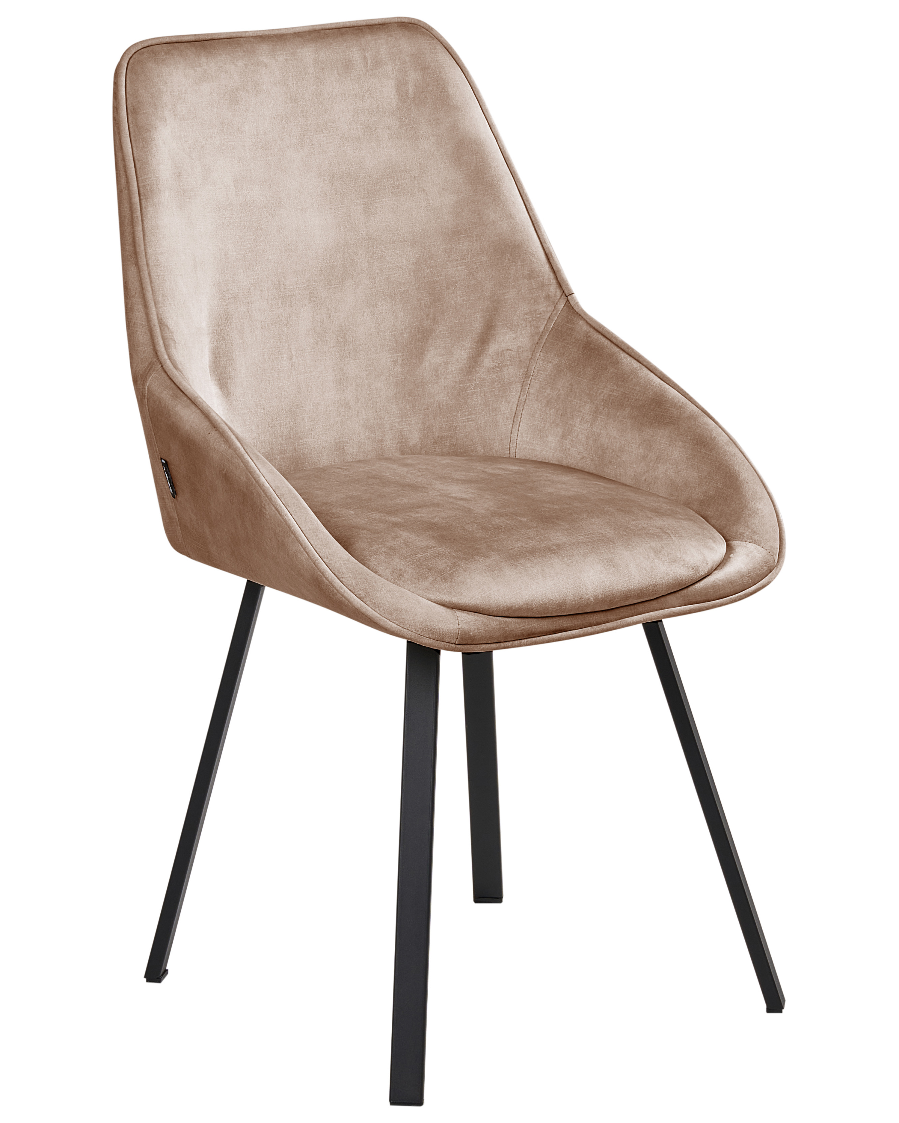 Set of 2 Dining Chairs TERLTON Velvet Beige_1041277