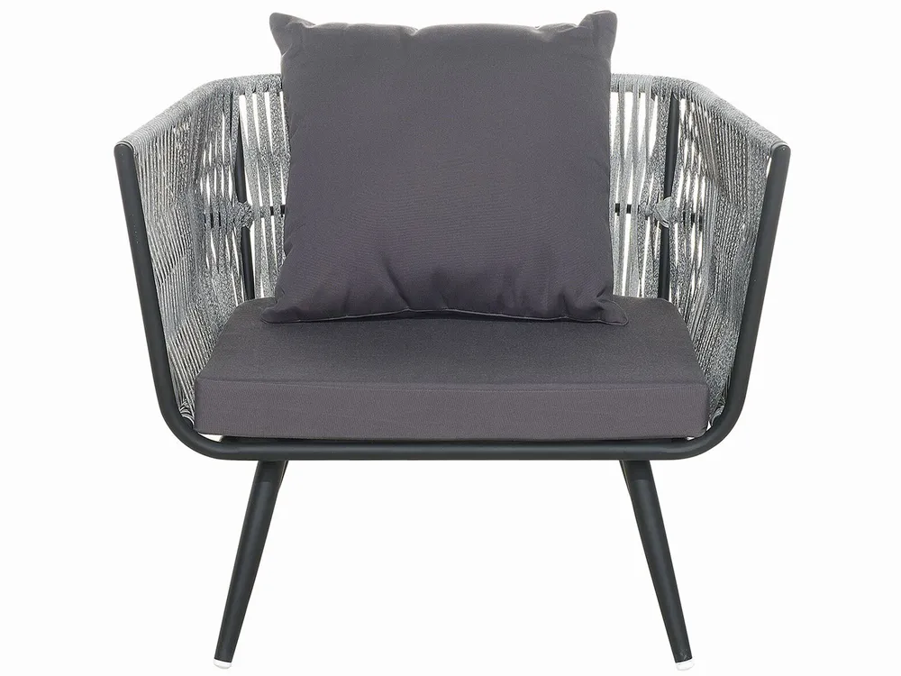 Garden Lounge Set with Table 4 Seater RAGUSA PE Rattan Grey_718426