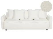 Sofa Bed 3 Seater KRAMA with Storage Boucle White_904850