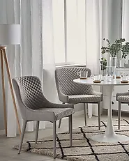 Set med 2 matstolar SOLANO Ljusgrå_1176385