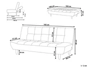 Sofa Bed 3 Seater ALSTEN Fabric Dark Grey_707991