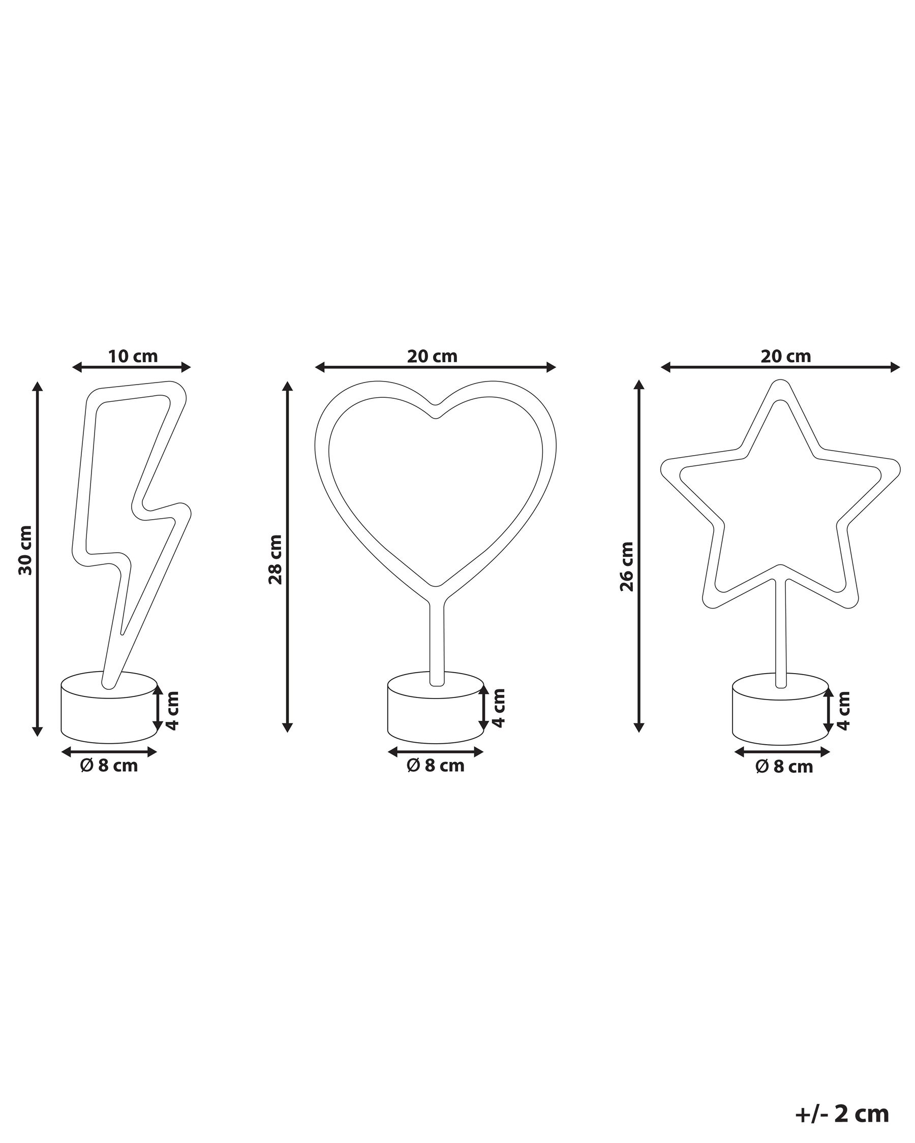 LED-neonvalaisinsetti 3 kpl FLORETTA Monivärinen_847789