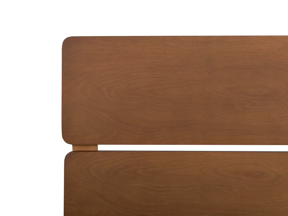 Sänky LED-valolla Puu BOISSET 160 x 200 cm Tummanruskea_899821