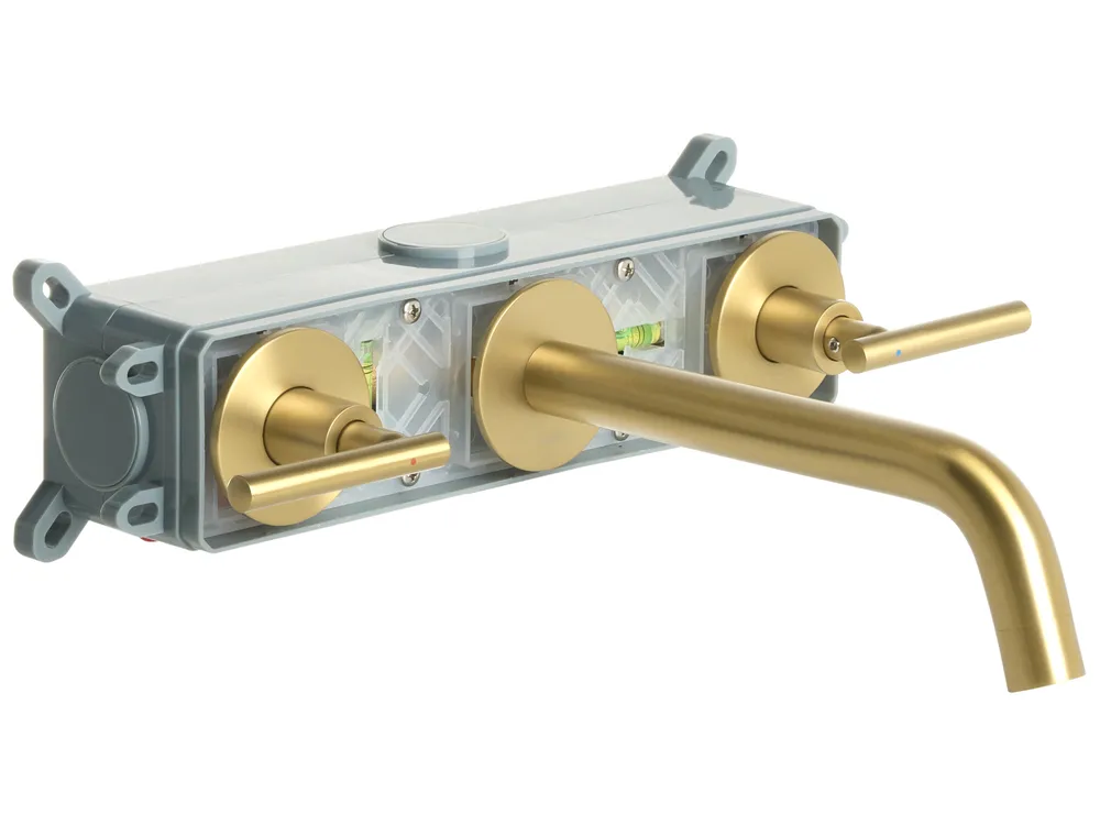 Wall Mounted Basin Mixer Tap ISHINCA Brass Gold_996058