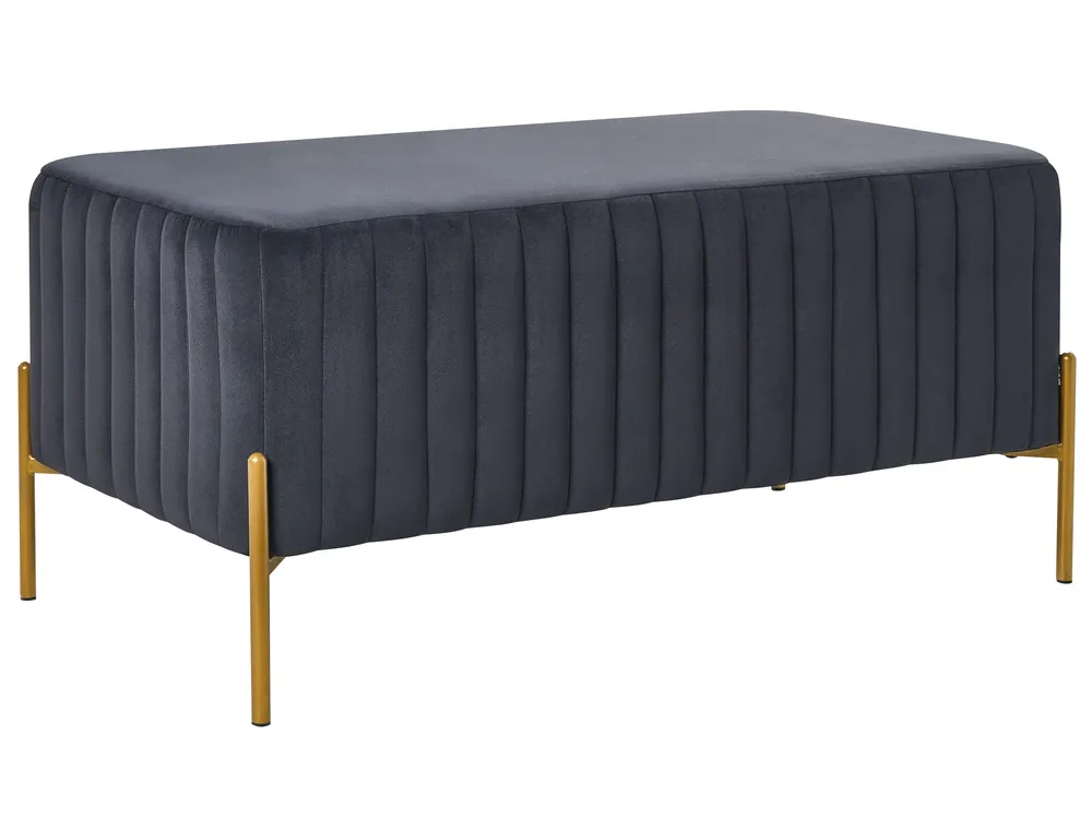 Upholstered Bench UTAH Velvet Black