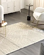 Rug MAVIKENT Beige 160 x 230 cm Wool_1180124