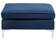 Modular Corner Sofa 4 Seater EVJA with Ottoman Velvet Navy Blue Left Hand_859942