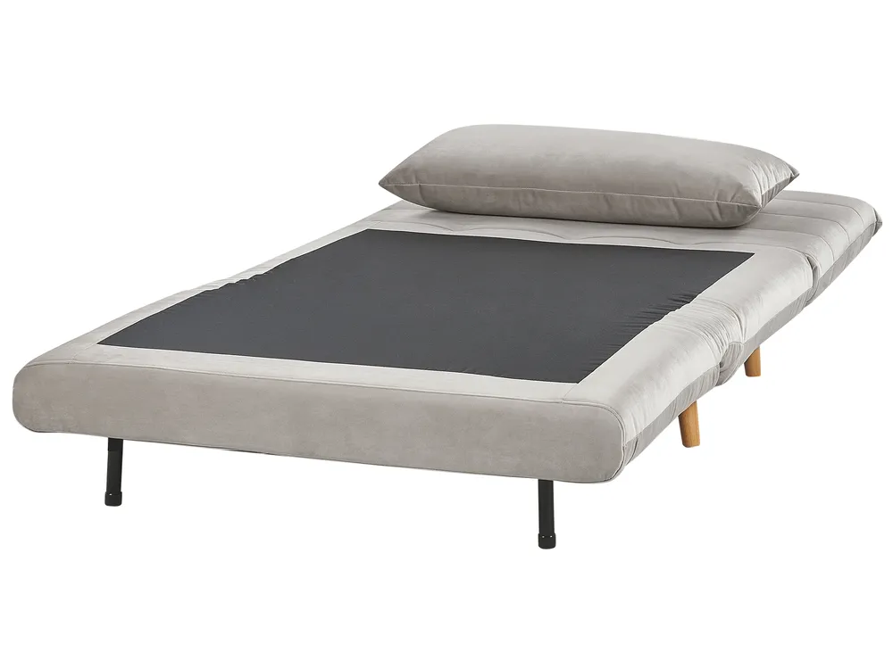 Single Sofa Bed SETTEN Velvet Light Grey_875014