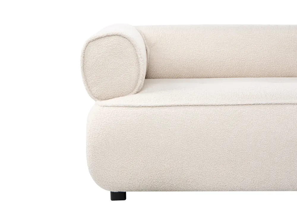 Sofa 3 Seater SALLA with Ottoman Boucle Off-White_1058232