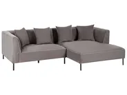 Corner Sofa 3 Seater SATER Chenille Taupe Left Hand_1019404
