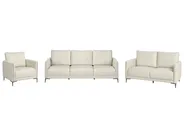 Living Room Set 6 Seater CILENS Fabric Light Beige_1117283