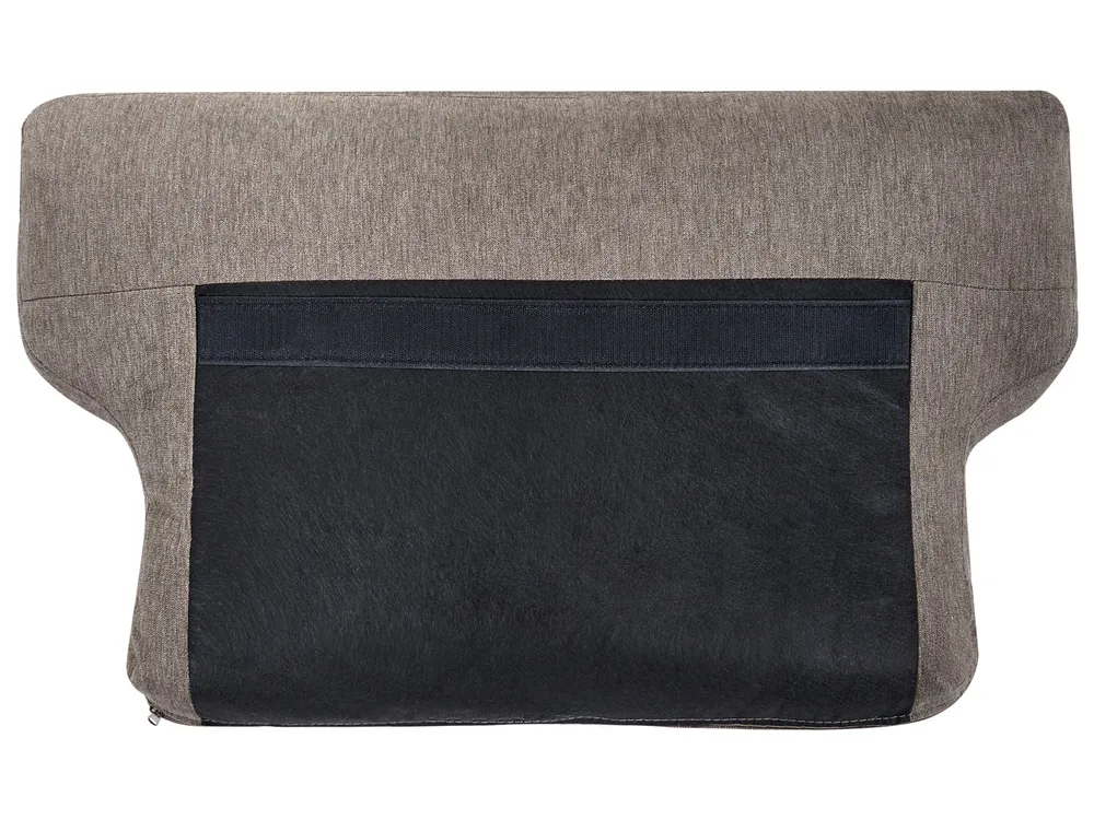 Living Room Set 6 Seater LOUSTO Fabric Brown_1044051