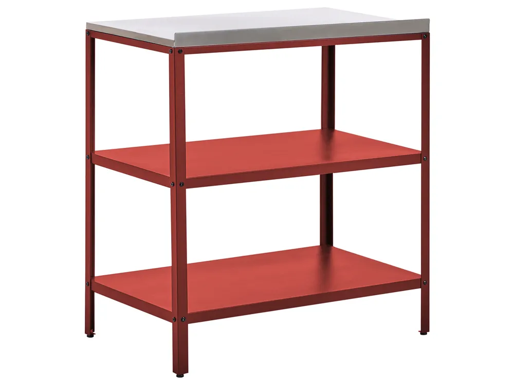 3 Piece Outdoor Kitchen Set VILAMA Red Metal_1052326