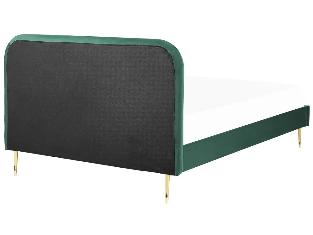 Sänky sametti FLAYAT 160 x 200 cm Smaragdinvihreä_834111