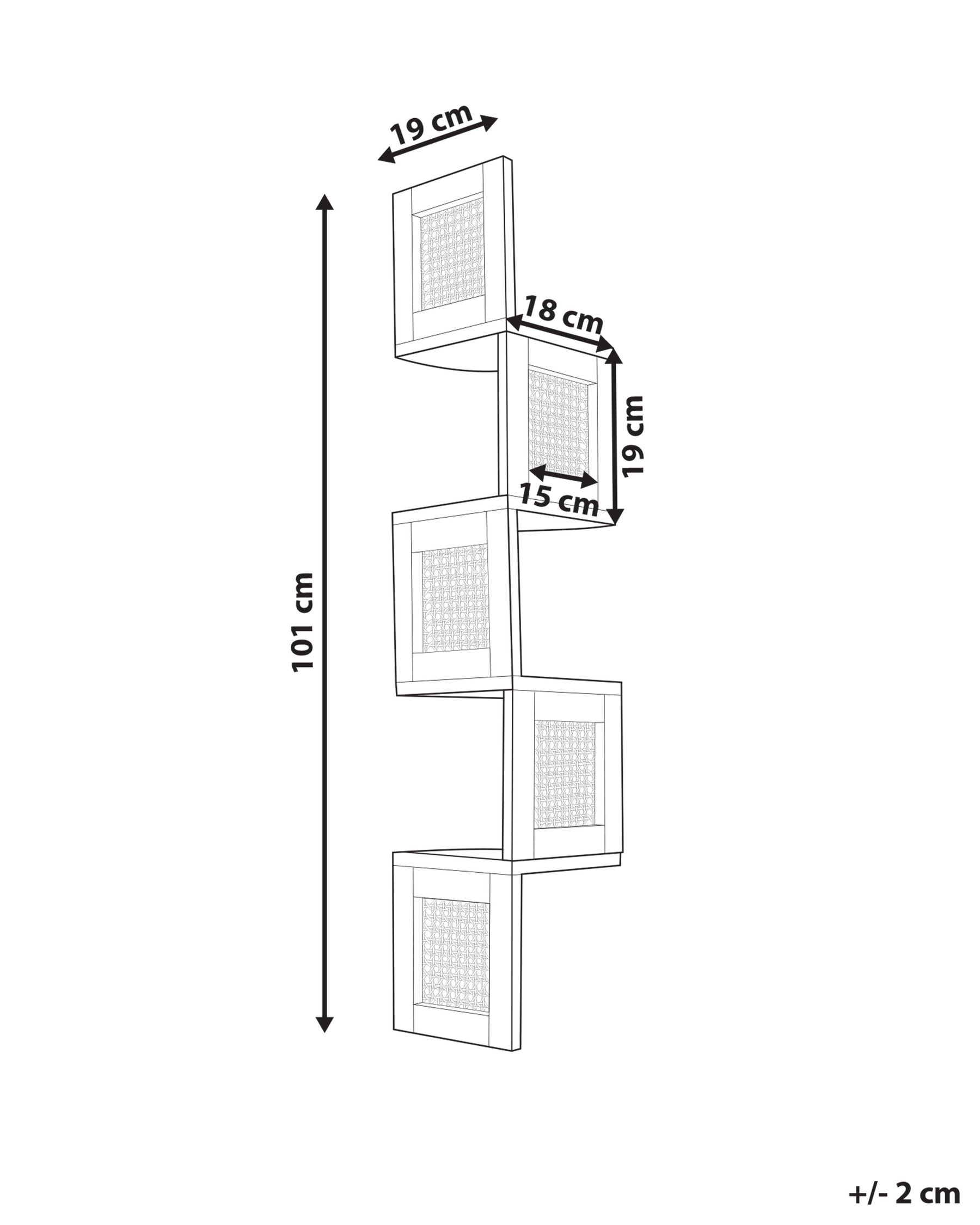 4 Tier Shelving Unit ALDER 101 cm Paulownia Wood Black_935026