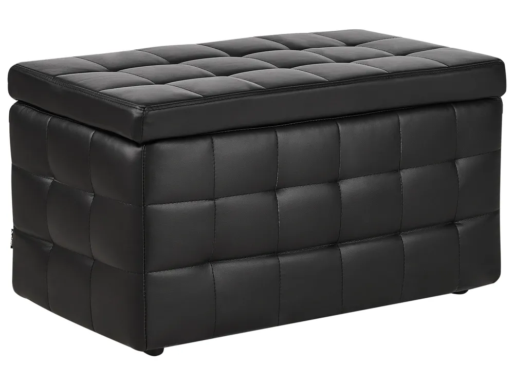 Storage Ottoman MICHIGAN Faux Leather Black