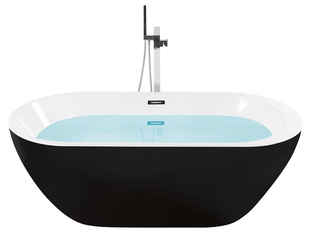 Fristående badkar NEVIS 1600 x 750 mm Svart