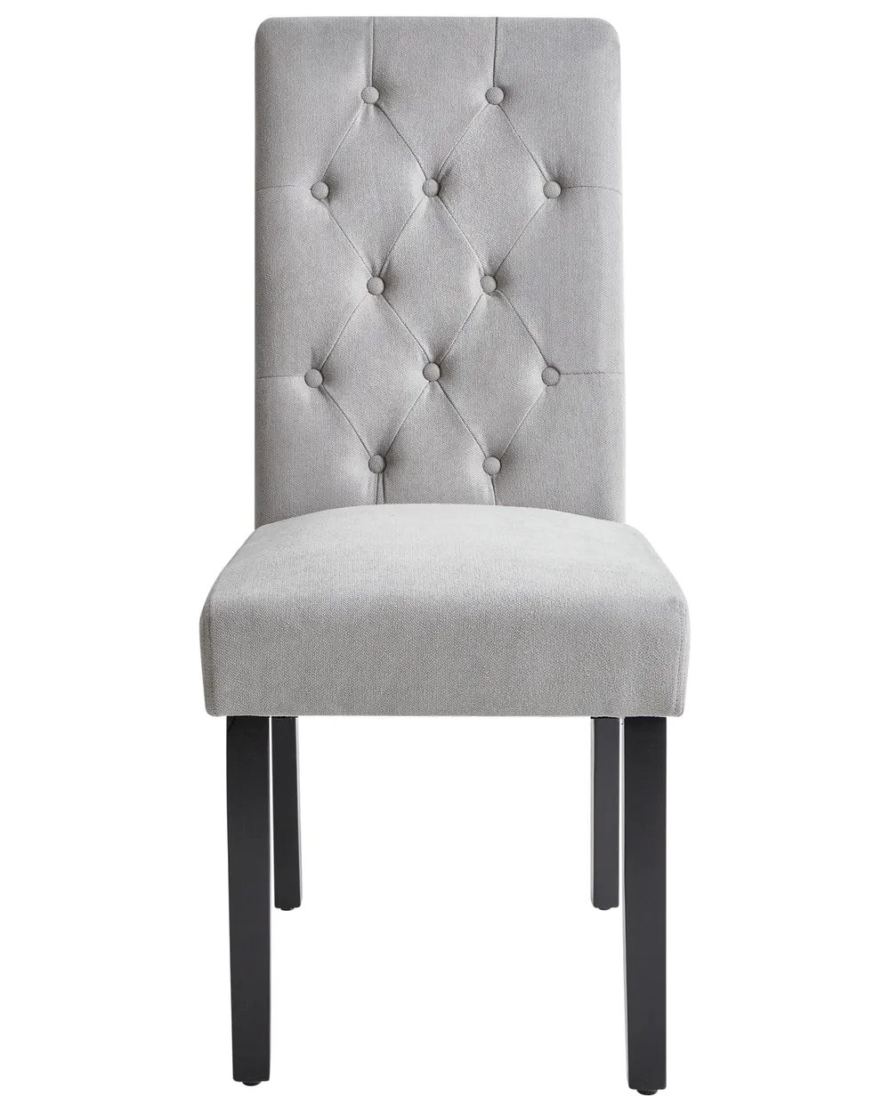 Set of 2 Dining Chairs VELVA Fabric Grey_781857