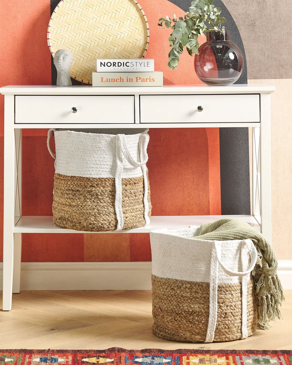 Set of 2 Baskets BELLPAT Jute Natural