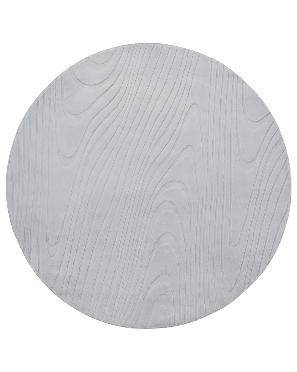 Faux Fur Rug ONTAKE Light Grey ø 160 cm