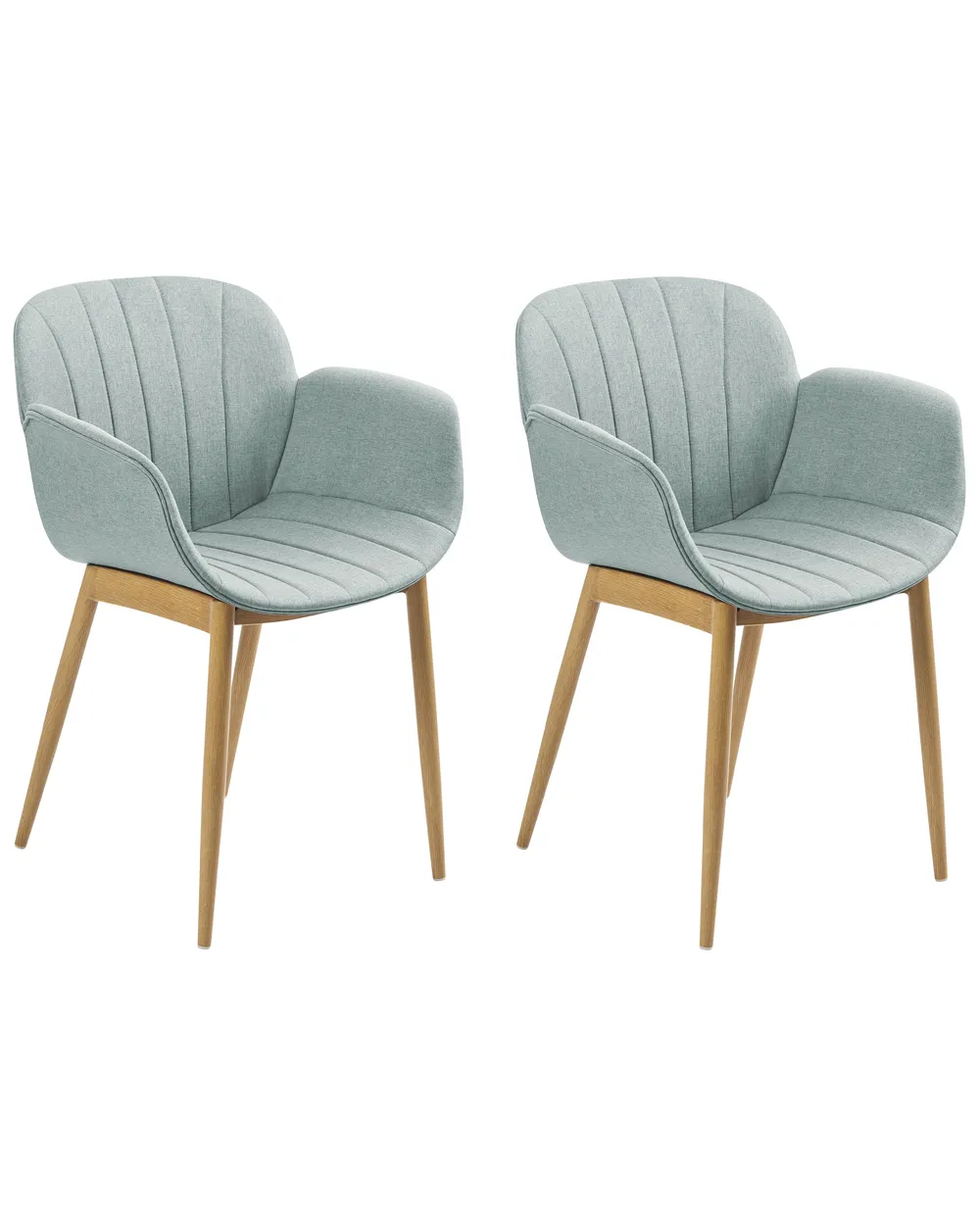 Set of 2 Dining Chairs ALICE Mint Green