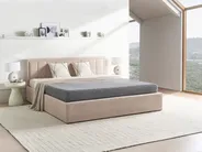 Säng med förvaring MONTLAUR Bouclé Beige 180 x 200 cm_958541