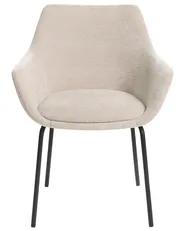 Set of 2 Dining Chairs BOWDON Chenille Light Beige_1040042