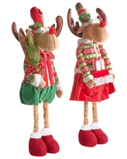Joulukoristesetti 2 kpl ULDALSANA 66-95 cm Poro Monivärinen_1022134
