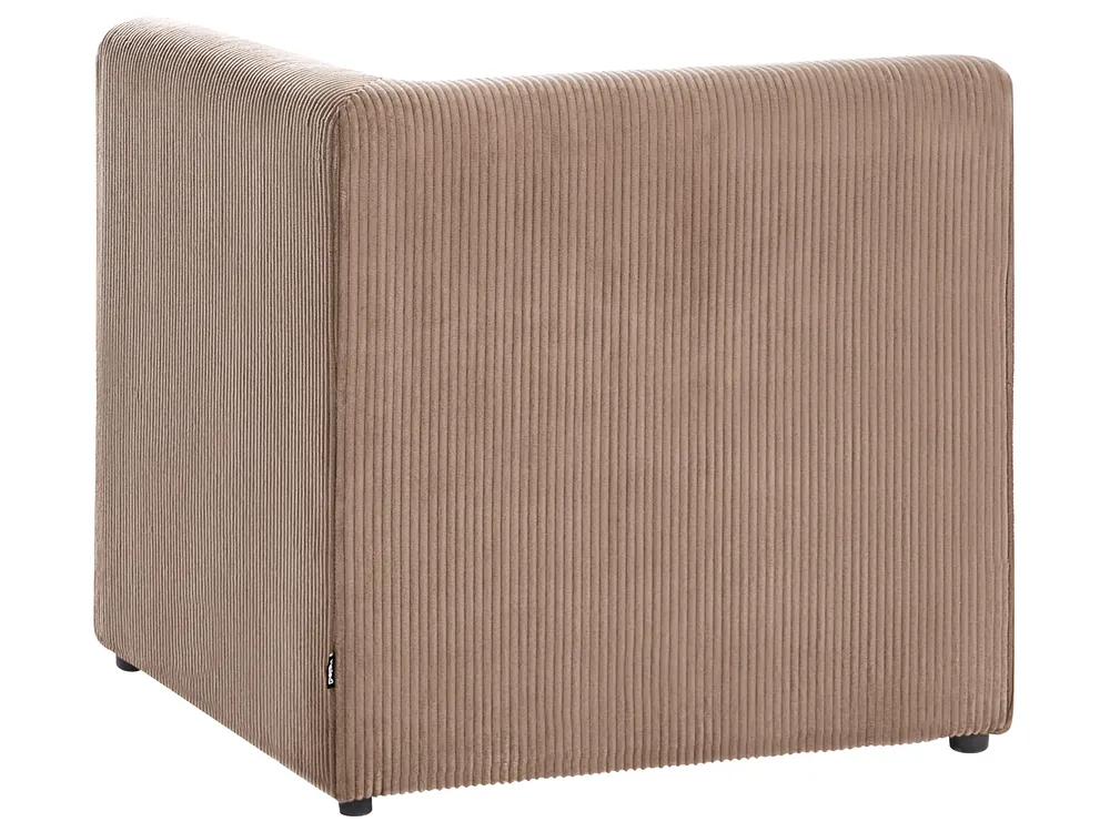 Moduulikulmasohva 4-istuttava LEMVIG rahilla Vakosametti Tumma beige Vasen_1053360