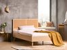 Bed PE Rattan MONPAZIER 120 x 200 cm (EU Small Double) Light Brown