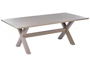 Garden Dining Table CASCAIS 200 cm 105 cm Metal Taupe_917750