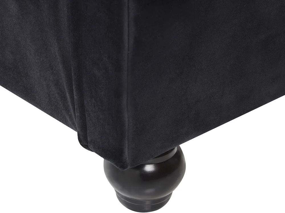 Waterbed Velvet AVALLON 180 x 200 cm (EU Super King) Black_846934