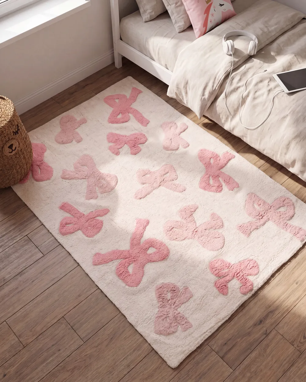 Barnmatta FITA Rosa 90 x 130 cm Bomull_1107965