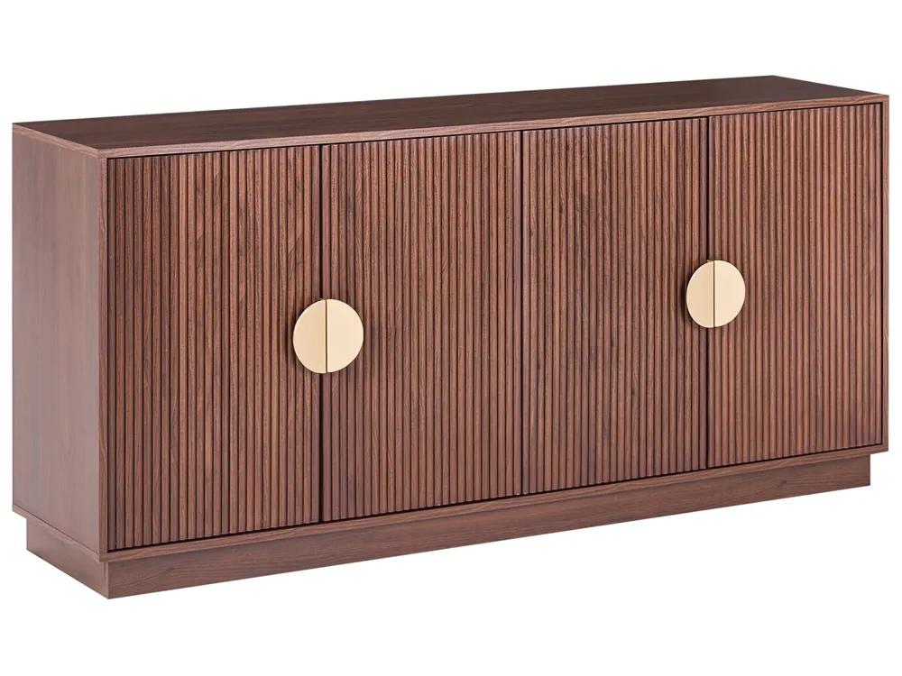 4 Door Sideboard NUMURKAH Dark Brown