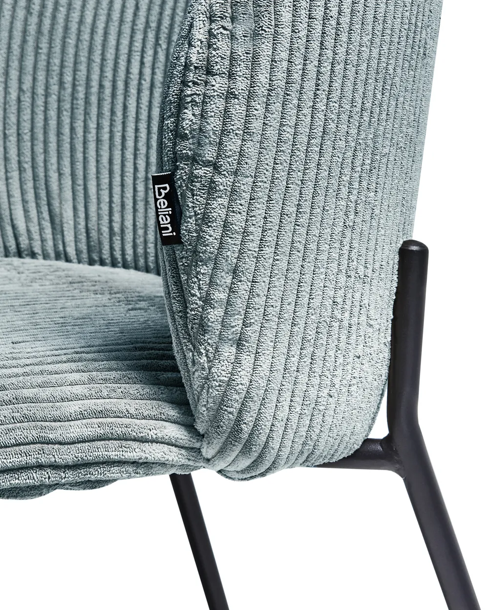 Set of 2 Dining Chairs MILES Corduroy Light Blue_962601