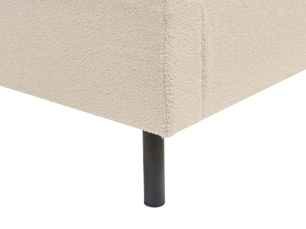 Bed Boucle VILLETTE 180 x 200 cm (EU Super King) Beige_882705