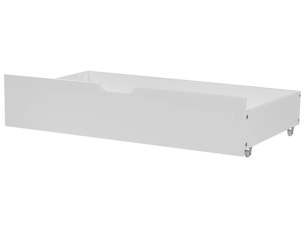 Bunk Bed with Drawers ALBON Pine Wood White 90 x 200 cm (EU Single)_797255