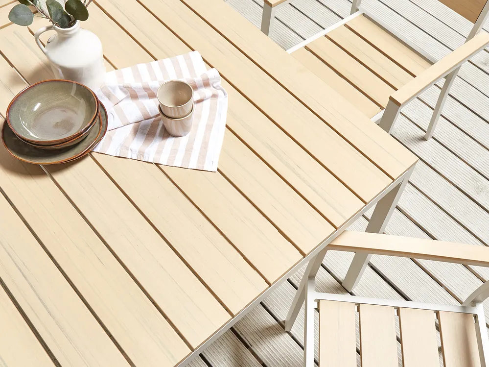 Garden Dining Table PRATO 95 cm 95 cm Beige_884192