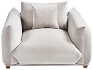 Living Room Set 5 Seater LUVOS Velvet Taupe_971967